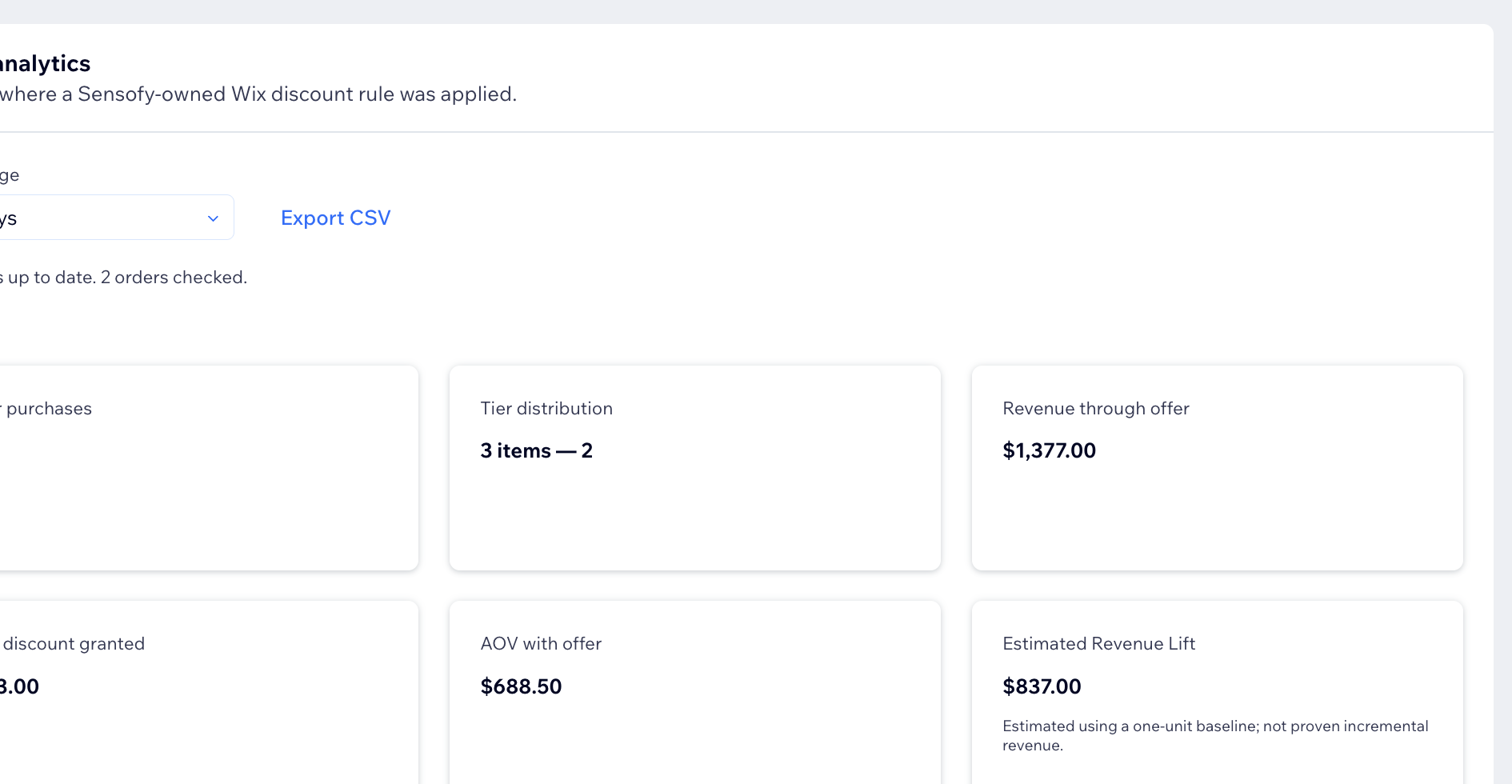 Sensofy Lift analytics